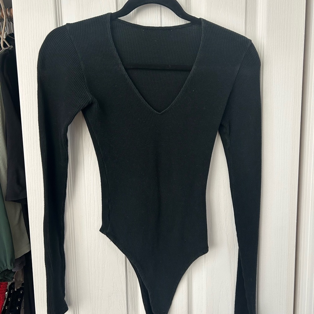 Brandy Melville Black Long Sleeve Bodysuit
